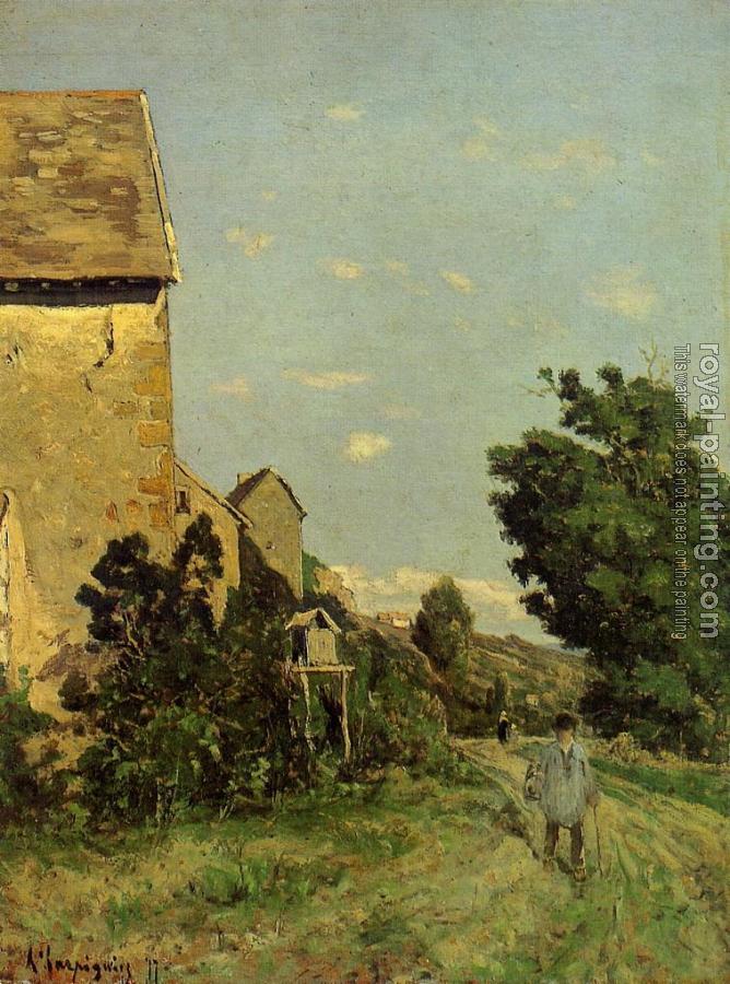 Henri-Joseph Harpignies : Path through a Normandy Village